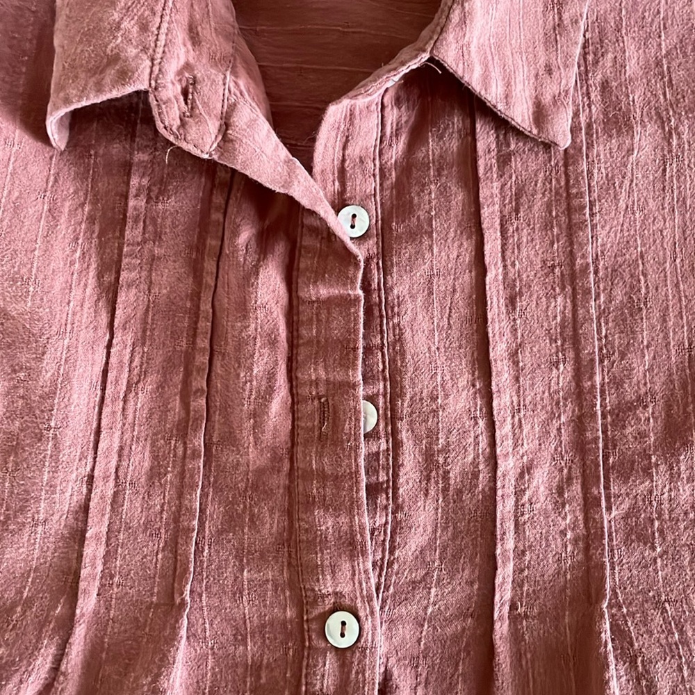 Rustic Red Collared Button-Up - Picture 3 of 4